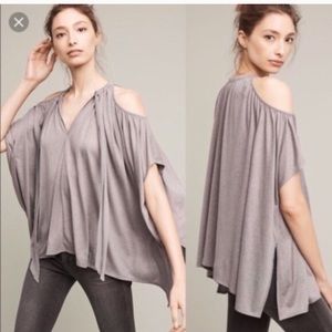 Anthropologie Deletta cold shoulder top